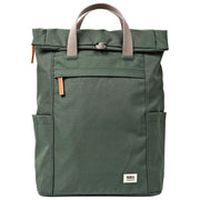 Roka Green Finchley Large Recycled Canvas Backpack