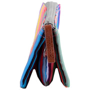 Roka Multi-colour Carnaby Small Sustainable Canvas Striped Wallet