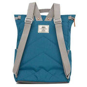 Roka Navy Finchley A Small Sustainable Canvas Backpack