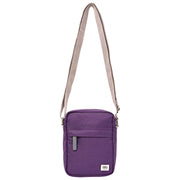 Roka Purple Bond Small Recycled Canvas Crossbody Bag