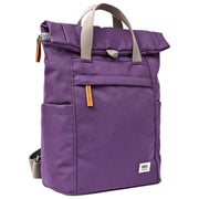 Roka Purple Finchley Small Recycled Canvas Backpack