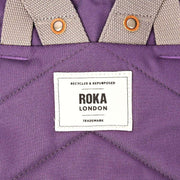 Roka Purple Finchley Small Recycled Canvas Backpack