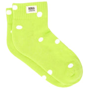 Roka Wembley Ankle Socks - Lime Green Dot