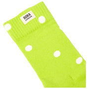 Roka Wimbledon Crew Socks - Lime Green Dot