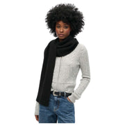Superdry & Co Black Soft Rib Knit Scarf