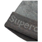 Superdry & Co Grey Athletic Essentials Logo Knit Beanie Hat