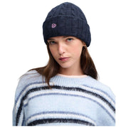 Superdry & Co Navy Premium Cable Knit Beanie Hat
