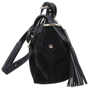Vivienne Westwood Black Emma Suede Leather Shoulder Bag