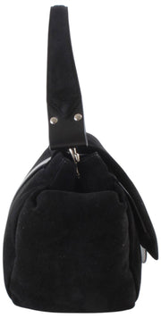 Vivienne Westwood Black Hazel Treasure Suede Leather XL Handbag