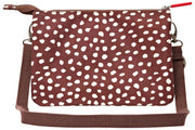 Roka Brown Carnaby XL Recycled Canvas Crossbody Bag