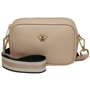 Alice Wheeler London Beige Mini Camera Crossbody Bag