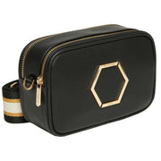 Alice Wheeler London Black Pimlico Honeycomb Cross Body Bag