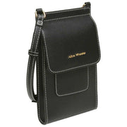 Alice Wheeler London Black Sloane Phone Crossbody Bag
