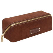Alice Wheeler London Brown Kensington Small Suede Train Case