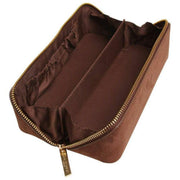 Alice Wheeler London Brown Kensington Small Suede Train Case