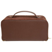 Alice Wheeler London Brown Kensington Suede Train Case