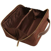 Alice Wheeler London Brown Kensington Suede Train Case