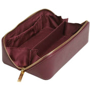 Alice Wheeler London Burgundy Luxury Small Train Case