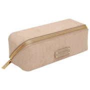 Alice Wheeler London Cream Kensington Small Suede Train Case