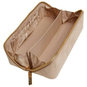 Alice Wheeler London Cream Kensington Small Suede Train Case