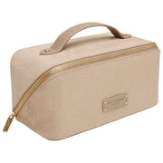 Alice Wheeler London Cream Kensington Suede Train Case