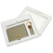 Alice Wheeler London Green Bow Card Holder Key Ring and Pen Luxury Gift Set