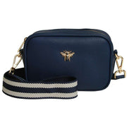 Alice Wheeler London Navy Mini Camera Crossbody Bag