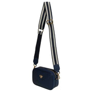 Alice Wheeler London Navy Mini Camera Crossbody Bag