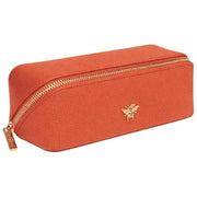 Alice Wheeler London Orange Luxury Small Train Case