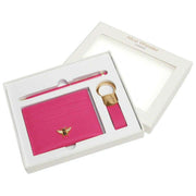 Alice Wheeler London Pink Bow Card Holder Key Ring and Pen Luxury Gift Set