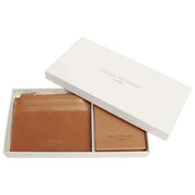 Alice Wheeler London Tan Veronica Coin Purse and Compact Mirror Gift Set