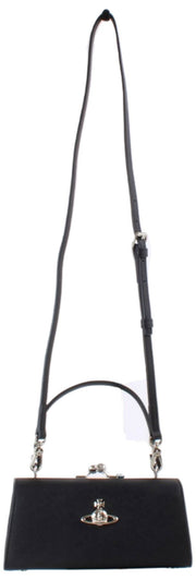 Vivienne Westwood Black Doll XL Frame Purse Bag