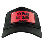 john-hatter-black-no-pain-no-gain-rubber-trucker-hat-34462093