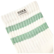 Roka Green Windsor Stripe Crew Socks