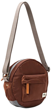 Roka Brown Paddington Small Recycled Nylon Crossbody Bag