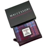 maccessori-pink-harris-tweed-trifold-purse-34629820