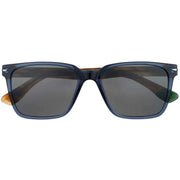 Botaniq Blue Sharp Angular Rectangle Sunglasses