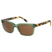 Botaniq Green Narrow Rectangle Sunglasses