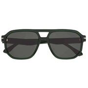 Botaniq Green Rectangular Double Bridge Sunglasses