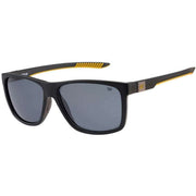 CAT Black Deep Square Rubber Textured Sunglasses