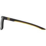 CAT Black Deep Square Rubber Textured Sunglasses