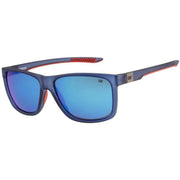 CAT Blue Deep Square Rubber Textured Sunglasses