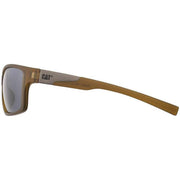 CAT Green Angled Rectangular Wrap Sunglasses