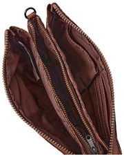 Roka Brown Carnaby XL Recycled Canvas Crossbody Bag