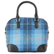 Das Impex Blue Harris Tweed Leather Handbag