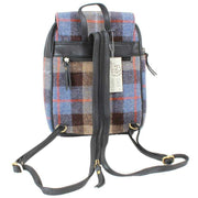 Das Impex Brown Harris Tweed Small Leather Backpack