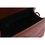 Das Impex Tan Harris Tweed Mini Leather Satchel Bag