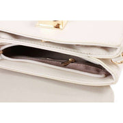 David Jones White Half Flap Shoulder Bag