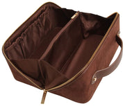 Alice Wheeler London Brown Kensington Suede Train Case