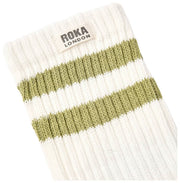 Roka Green Windsor Stripe Crew Socks